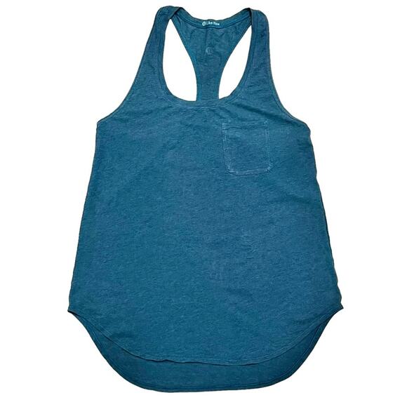 Lululemon Yogi Racerback Tank Heathered Alberta Lake Size 6 - Picture 3 of 5